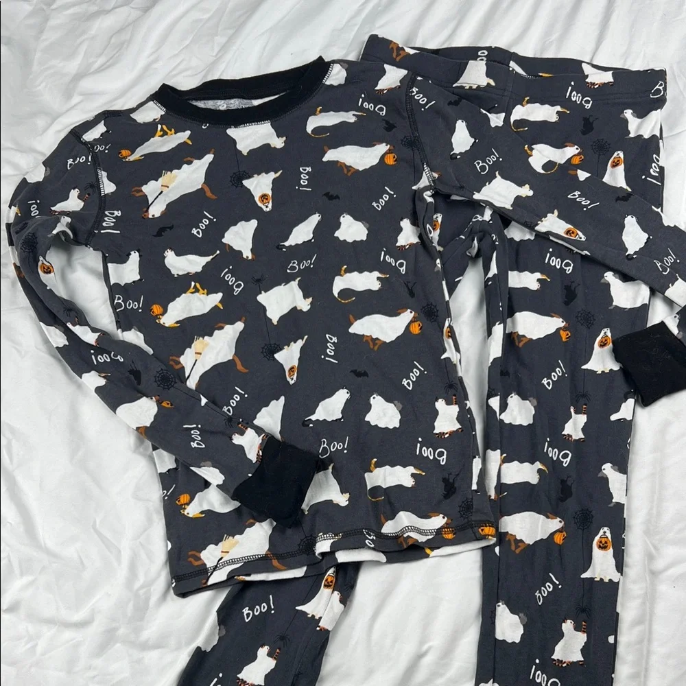 Old Navy Kids Pajama Set - Black‎ with White Ghosts